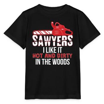 Sawyers Like It Hot And Dirty In The Woods - Stanley/Stella MINI CREATOR Kids’ T-Shirt - black - Front - Mikhail (115cm)