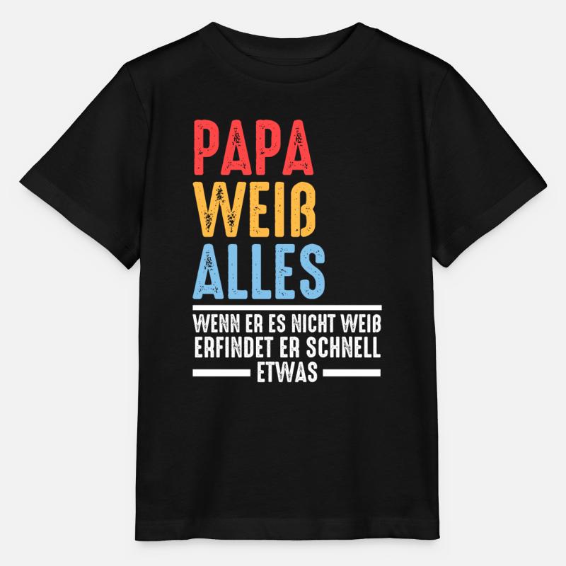 Vater Papi Papa - Stanley/Stella Kinder T-Shirt MINI CREATOR - Schwarz
