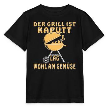DER GRILL IST KAPUTT - Stanley/Stella Kinder T-Shirt MINI CREATOR  - Schwarz - Vorne - Mikhail (115cm)