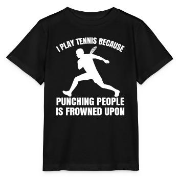 Tennis club Tennis rackets Tennis players - Stanley/Stella MINI CREATOR Kids’ T-Shirt - black - Front - Mikhail (115cm)
