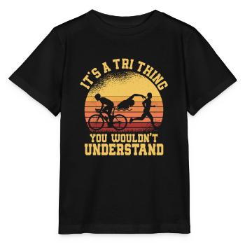 C’est un tri - vous ne comprendriez pas Triathl - T-shirt bio MINI CREATOR Stanley/Stella Enfant - noir - Devant - Mikhail (115cm)