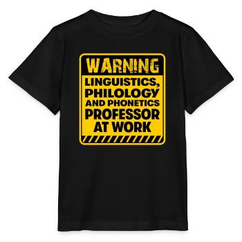Professeur de philologie linguistique au travail - T-shirt bio MINI CREATOR Stanley/Stella Enfant - noir - Devant - Mikhail (115cm)