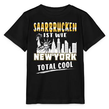 SAARBRÜCKEN IST WIE NEW YORK - Stanley/Stella Kinder T-Shirt MINI CREATOR  - Schwarz - Vorne - Mikhail (115cm)
