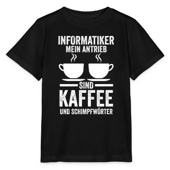 Programmierer Kaffee Informatiker Informatik - Stanley/Stella Kinder T-Shirt MINI CREATOR  - Schwarz - Vorne - Mikhail (115cm)