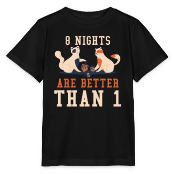 Katzen Jüdischer Weihnachtsjude 8 Nächte Chanukka - Stanley/Stella Kinder T-Shirt MINI CREATOR  - Schwarz - Vorne - Mikhail (115cm)