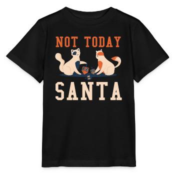 Nicht Santa Cats Jüdischer Weihnachtsjude Chanukka - Stanley/Stella Kinder T-Shirt MINI CREATOR  - Schwarz - Vorne - Mikhail (115cm)