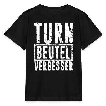 Turnbeutel Vergesser Für Den Turnunterricht Sportu - Stanley/Stella Kinder T-Shirt MINI CREATOR  - Schwarz - Vorne - Mikhail (115cm)
