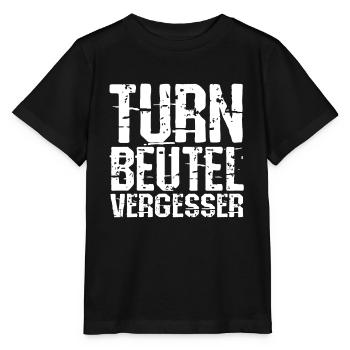Turnbeutel Vergesser Für Den Turnunterricht Sportu - Stanley/Stella Kinder T-Shirt MINI CREATOR  - Schwarz - Vorne - Mikhail (115cm)