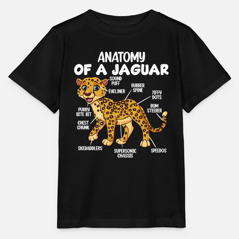 Anatomie d’un jaguar - T-shirt bio MINI CREATOR Stanley/Stella Enfant - noir