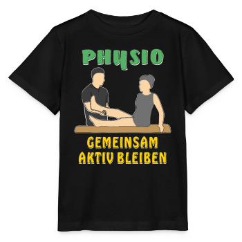 PHYSIO GEMEINSAM AKTIV BLEIBEN - Stanley/Stella Kinder T-Shirt MINI CREATOR  - Schwarz - Vorne - Mikhail (115cm)