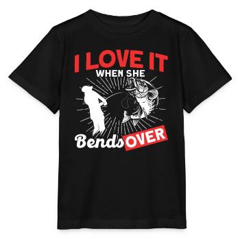 I Love It When She bends Over - Stanley/Stella MINI CREATOR Kids’ T-Shirt - black - Front - Mikhail (115cm)