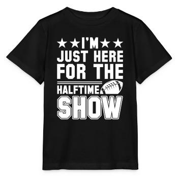 Je suis juste ici pour le football spectacle de la mi-temps - T-shirt bio MINI CREATOR Stanley/Stella Enfant - noir - Devant - Mikhail (115cm)