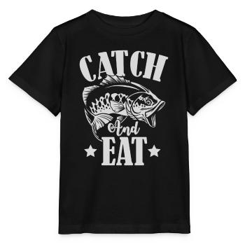 Catch Fish - Stanley/Stella Kinder T-Shirt MINI CREATOR  - Schwarz - Vorne - Mikhail (115cm)