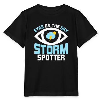 Eyes On The Sky - Storm Spotter Meteorologist Sto - Stanley/Stella MINI CREATOR Kids’ T-Shirt - black - Front - Mikhail (115cm)
