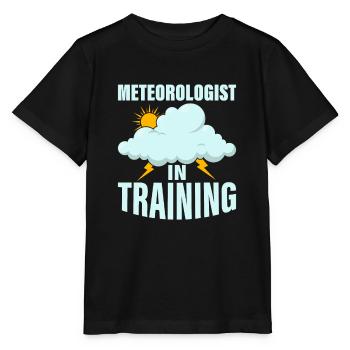 Météorologue en formation Météorologie météorologique - T-shirt bio MINI CREATOR Stanley/Stella Enfant - noir - Devant - Mikhail (115cm)