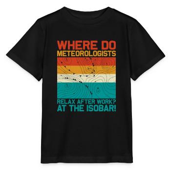 Where Do Meteorologists Relax At The Isobar Meteor - Stanley/Stella MINI CREATOR Kids’ T-Shirt - black - Front - Mikhail (115cm)