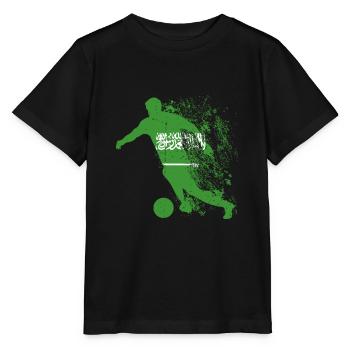 Équipe nationale Arabie saoudite Football Worldmost - T-shirt bio MINI CREATOR Stanley/Stella Enfant - noir - Devant - Mikhail (115cm)