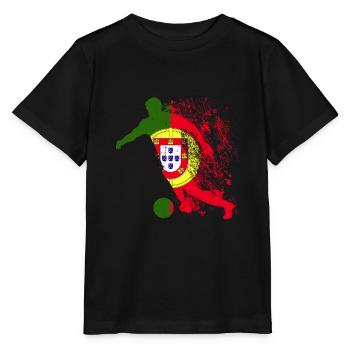 National team Portugal World Cup - Stanley/Stella MINI CREATOR Kids’ T-Shirt - black - Front - Mikhail (115cm)