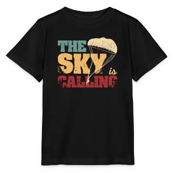 Parachutisme Adrénaline - T-shirt bio MINI CREATOR Stanley/Stella Enfant - noir - Devant - Mikhail (115cm)