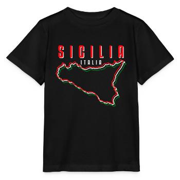 Sizilien flagge Sizilien Palermo Italien - Stanley/Stella Kinder T-Shirt MINI CREATOR  - Schwarz - Vorne - Mikhail (115cm)