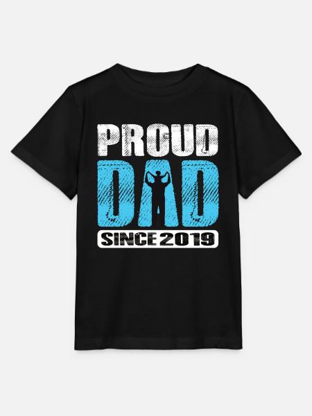 Proud Dad Since 2019 - Stanley/Stella Kinder T-Shirt MINI CREATOR  - Schwarz
