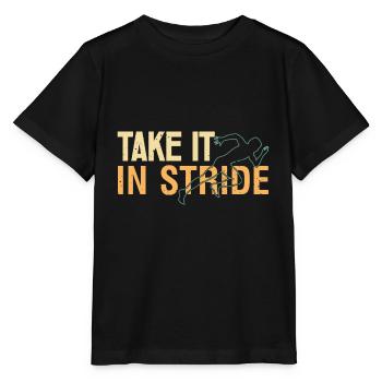 Les coureurs de course le prennent dans la foulée - T-shirt bio MINI CREATOR Stanley/Stella Enfant - noir - Devant - Mikhail (115cm)