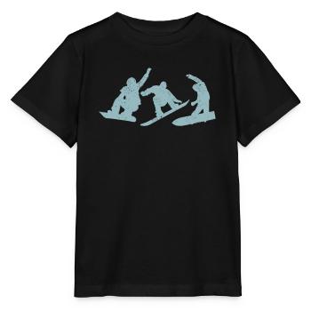 Freestyle Snowboarder Jumping Freestyle Downhill - Stanley/Stella MINI CREATOR Kids’ T-Shirt - black - Front - Mikhail (115cm)