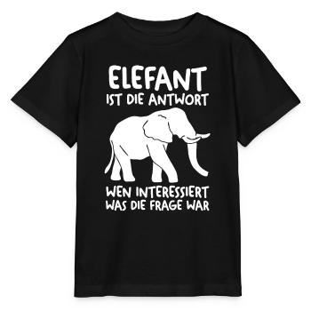 Dickhäuter Rüsseltier Elefant - Stanley/Stella Kinder T-Shirt MINI CREATOR  - Schwarz - Vorne - Mikhail (115cm)