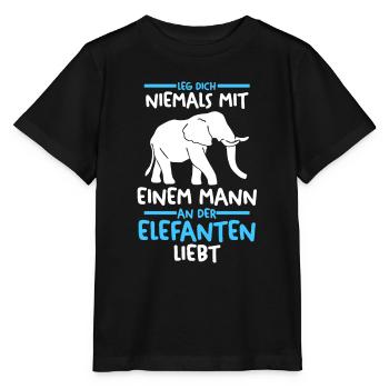 Dickhäuter Rüsseltier Elefant - Stanley/Stella Kinder T-Shirt MINI CREATOR  - Schwarz - Vorne - Mikhail (115cm)