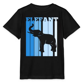 Dickhäuter Rüsseltier Elefant - Stanley/Stella Kinder T-Shirt MINI CREATOR  - Schwarz - Vorne - Mikhail (115cm)