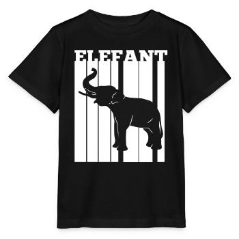 Dickhäuter Rüsseltier Elefant - Stanley/Stella Kinder T-Shirt MINI CREATOR  - Schwarz - Vorne - Mikhail (115cm)