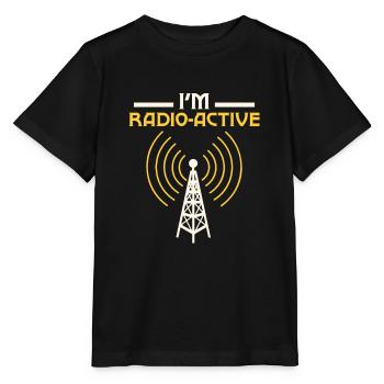I'm Radio-Active Operator Amateur Radio - Stanley/Stella Kinder T-Shirt MINI CREATOR  - Schwarz - Vorne - Mikhail (115cm)
