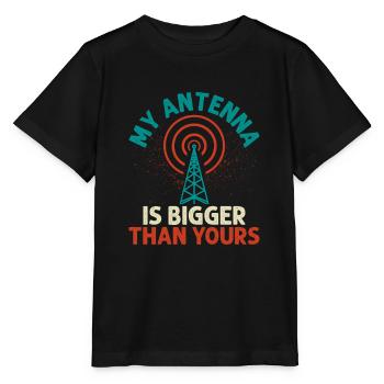 Mon antenne est plus grande que la vôtre Amateur Radio Ope - T-shirt bio MINI CREATOR Stanley/Stella Enfant - noir - Devant - Mikhail (115cm)