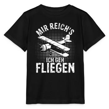 Helikopter Hubschrauber Spruch Abheben Flugzeug He - Stanley/Stella Kinder T-Shirt MINI CREATOR  - Schwarz - Vorne - Mikhail (115cm)