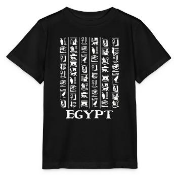 Hieroglyphics Pyramids Ancient Egypt - Stanley/Stella MINI CREATOR Kids’ T-Shirt - black - Front - Mikhail (115cm)