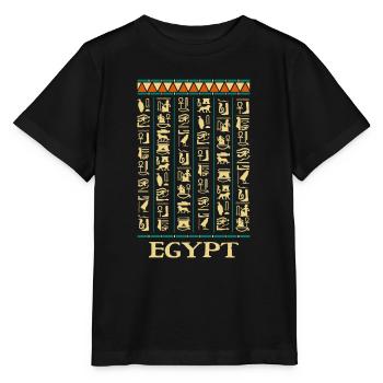 Hieroglyphics Pyramids Ancient Egypt - Stanley/Stella MINI CREATOR Kids’ T-Shirt - black - Front - Mikhail (115cm)