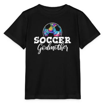 Soccer Godmother Soccer Fan Soccer Godmom Soccer L - Stanley/Stella Kinder T-Shirt MINI CREATOR  - Schwarz - Vorne - Mikhail (115cm)