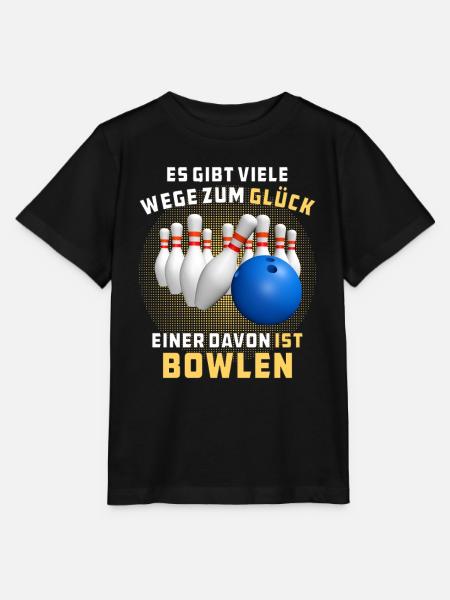 GLÜCK IST BOWLEN - Stanley/Stella Kinder T-Shirt MINI CREATOR - Schwarz