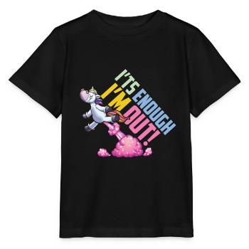 Licorne c’est assez dans le dehors - T-shirt bio MINI CREATOR Stanley/Stella Enfant - noir - Devant - Mikhail (115cm)