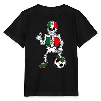 Skelett Fußballfan Mexiko - Stanley/Stella Kinder T-Shirt MINI CREATOR  - Schwarz - Vorne - Mikhail (115cm)