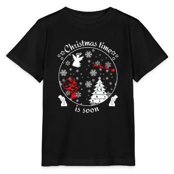 Christmas time is soon Christmas time is soon - Stanley/Stella MINI CREATOR Kids’ T-Shirt - black - Front - Mikhail (115cm)