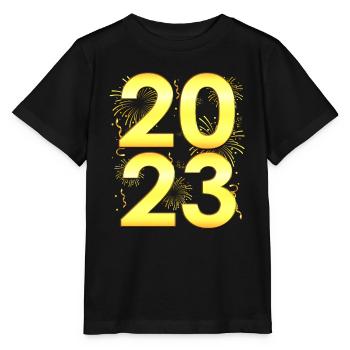 New Years Eve Party - 2023 New Years Day - Stanley/Stella MINI CREATOR Kids’ T-Shirt - black - Front - Mikhail (115cm)