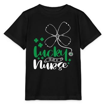 Chanceux d’être infirmier - T-shirt bio MINI CREATOR Stanley/Stella Enfant - noir - Devant - Mikhail (115cm)