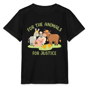 Pour les animaux, pour la justice - T-shirt bio MINI CREATOR Stanley/Stella Enfant - noir - Devant - Mikhail (115cm)
