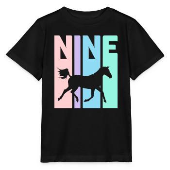 9 ans fille cheval cadeau anniversaire - T-shirt bio MINI CREATOR Stanley/Stella Enfant - noir - Devant - Mikhail (115cm)