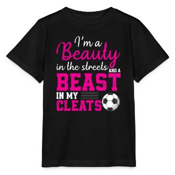 Ich bin eine Schönheit auf der Straße und ein Biest in meinen Stollenschuhen - Stanley/Stella Kinder T-Shirt MINI CREATOR  - Schwarz - Vorne - Mikhail (115cm)