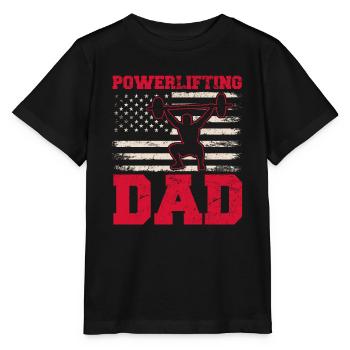 Powerlifting Papa Haltérophilie Père Entraînement Amer - T-shirt bio MINI CREATOR Stanley/Stella Enfant - noir - Devant - Mikhail (115cm)