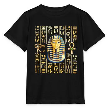 hiéroglyphes pharaon Conception pour un pharaon - T-shirt bio MINI CREATOR Stanley/Stella Enfant - noir - Devant - Mikhail (115cm)