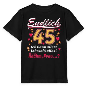 ENDLICH 45 - Stanley/Stella Kinder T-Shirt MINI CREATOR  - Schwarz - Vorne - Mikhail (115cm)