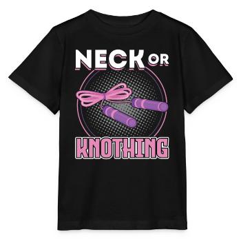 Neck Or Knothing - Jump Rope - Stanley/Stella MINI CREATOR Kids’ T-Shirt - black - Front - Mikhail (115cm)
